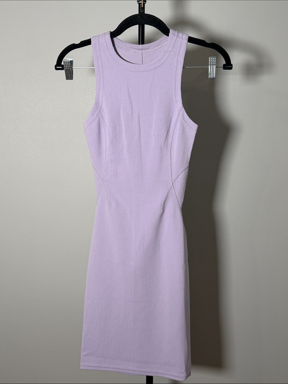 NWOT New Lululemon Ribbed Softstreme Slim-Fit Tank Dress Lilac Ether - Picture 5 of 9